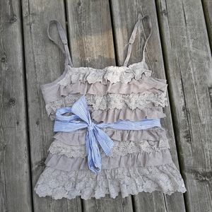 Abercrombie & Fitch Tiered Ruffle Top